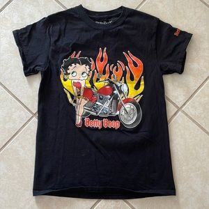 Betty Boop Motorcycle T-shirt Size Small